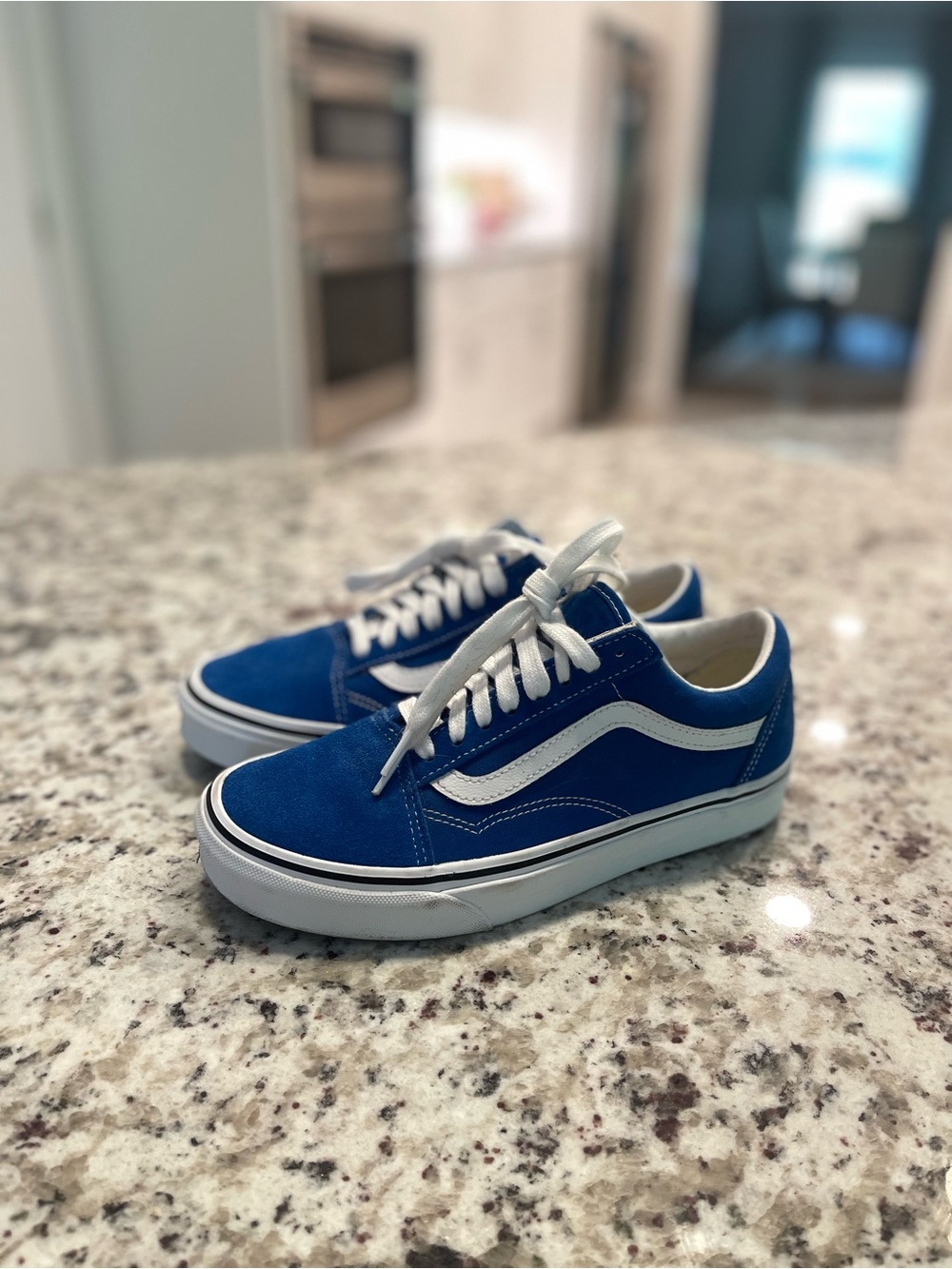 Vans Old Skool Color Theory Dazzling Blue Canvas and Suede W 8  M 6.5 NEW